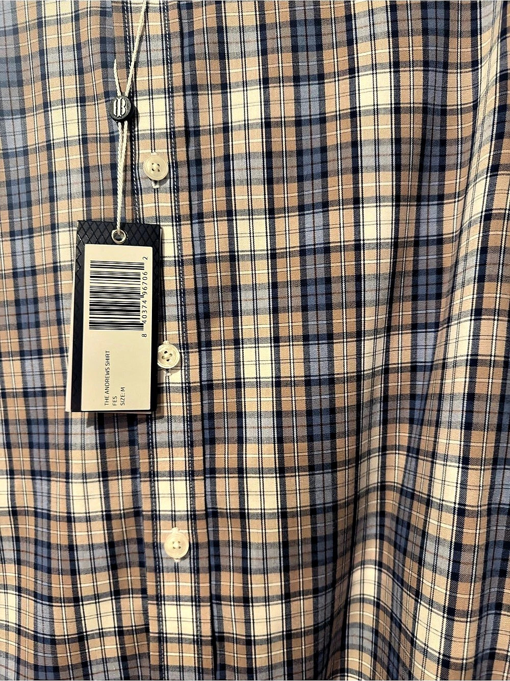 Holderness & Bourne Men’s The Andrews Shirt Tailored Fit Plaid Size Medium NWT - Picture 3 of 5